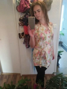 Boho Hippie Topshop Tunikatop Süss 36 Hippie Flower Power Romantik Floral Shabby - Bild 1 von 5
