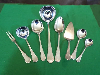 WMF Modell Würzburger Gravur Satz 8 Vorleger Vorlegeteile in Cromargan TOP ! - Bild 1 von 4