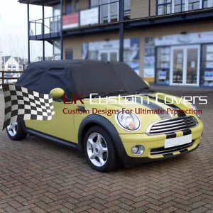 BMW MINI SOFT TOP ROOF HOOD HALF COVER 2004 ONWARDS - BLACK - 115 - Picture 1 of 12