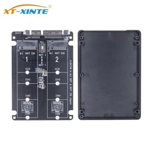Double Port M.2 SSD to Sata 7+15 22PIN Adapter Card M.2 to 2.5"SATA3.0 Expansion - Bild 1 von 10