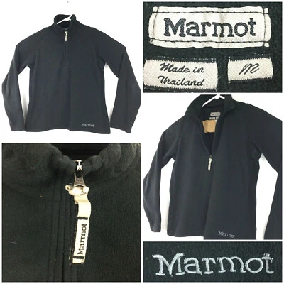 Pullover polar ligero negro ligero 1/4 cremallera Marmot mediano (40 pulgadas busto) para mujer Foto 1 de 4