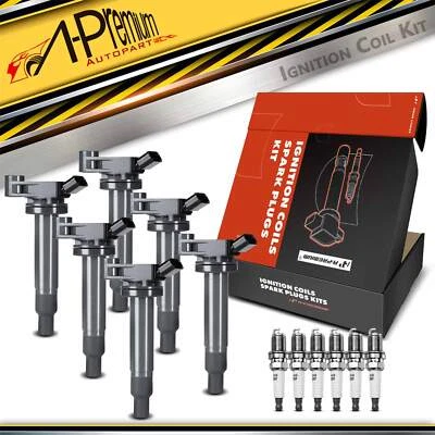 A-Premium 6x Ignition Coil & IRIDIUM Spark Plug Kit for Lexus ES300 Toyota Camry - Image 1 of 4
