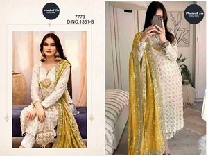 SALWAR KAMEEZ PAKISTANI IWEAR KAMEEZ INDIAN DRESS BOLLYWOOD DESIGNER WEDDING - Picture 1 of 6