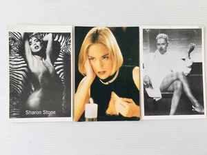 Lot 3 Cartes Postales SHARON STONE Sexy Femme Woman Postcards - Photo 1/1