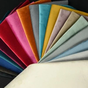 Premium Soft Plain Plush Velvet Fabric for Upholstery, Crafts, Sofa's, Bed W50cm - Picture 1 of 16