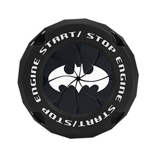 Car Start Button Cover Rotary Push To Start Ignition Cover Anime Pattern Black - Picture 1 of 5