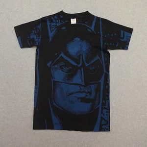 Vintage 90s Batman Returns Tshirt Kids XL (18X28) Movie Single Stitch AOP Black - Picture 1 of 12