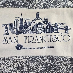 Vintage San Francisco Damen Large blau Fleece Viertel Reißverschluss Pullover Sweatshirt - Bild 1 von 5