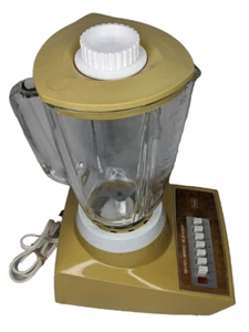 Working Vintage Sears 7 Speed Gold Blender Retro Kitchen#400.829002 - Picture 1 of 9