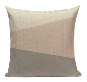 18" Cushion Cover - Black & Pink Themed Solid Block Print - Minimalist Design - Picture 1 of 4