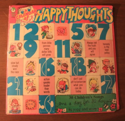 HAPPY THOUGHTS A CALENDAR OF... SEALED  LP Vinyl  PETER PAN USA Pressing - Image 1 of 3