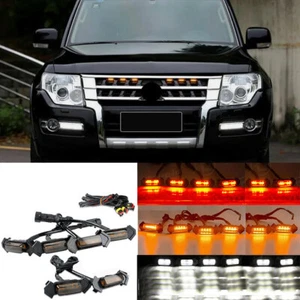 6pcs For Mitsubishi Pajero V97 93 Grille LED Light Raptor Style Grill Cover Kit - Bild 1 von 10