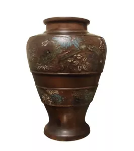 Anfang 20. Jh., japanische Champlevé Cloisonné Emaille Vase - 8,5 cm - Bild 1 von 7