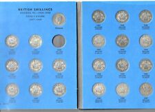 British SILVER Whitman George Vl Nr. COMPLETE SET 30 OF 31 SHILLINGS 1937 - 1951