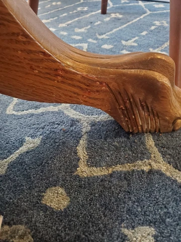 1940's Oak ball and claw table w/2 leaves Cover