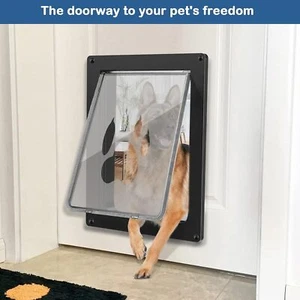 2-Way Magnetic Pet Door Frame Brush Cat Dog Flaps for Wooden Door Wall upto 75mm - Picture 1 of 48