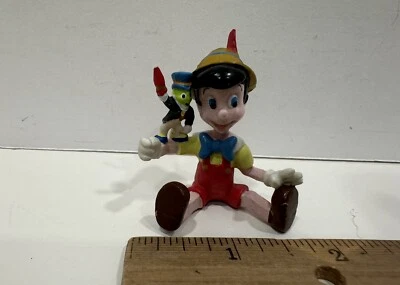 Vtg Disney Applause Pinocchio Jiminy Cricket  Cake Topper Toy Figure 2” - Image 1 of 4