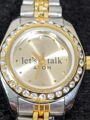 雅芳 Lets Talk 水晶口音圆形表壳双色不锈钢表带手表 — 第 1/4 张图片