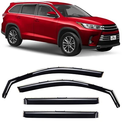 Parasoles de lluvia protectores de viento para Toyota Highlander 2014-2019 Foto 1 de 4