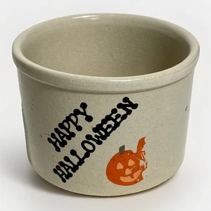 Zucche vintage Robinson Ransbottom Pottery 1 pinta basse Happy Halloween - Foto 1 di 9