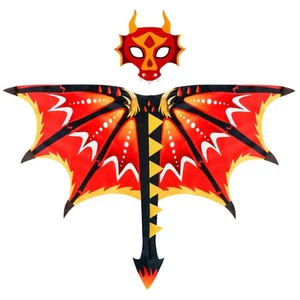 Dragon-Wings-Costume Kids with tail and dragon masks Toddler Halloween Dress ... - Picture 1 of 7