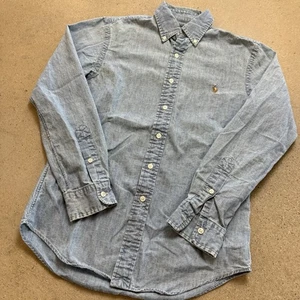 Polo Ralph Lauren Denim Jeanshemd Herren Slim Fit S Blau Pony Langarm - Bild 1 von 5