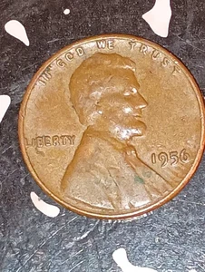 1956 No Mint Mark -Wheat Penny  - Picture 1 of 4