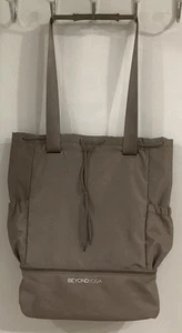 BEYOND YOGA Taupe Convertible Gym Bag Backpack Very Good Condition - Picture 1 of 8