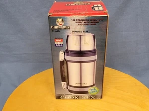 Cookinex (FL-40) 1,0L 18/10 Jumbo Weithals Vakuum Edelstahl Thermoskanne Vintage - Bild 1 von 16