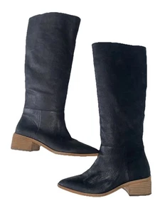 VINCE CAMUTO Beanna KNIEHOHE STIEFEL SCHWARZ LEDER GR 7 M REISSVERSCHLUSS TOP - Bild 1 von 11