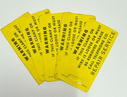 5 ~ Bell System ~ Warning ~ Repair Service Tag | eBay