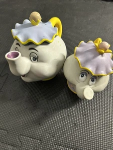 Disney Mrs Potts Piggy Bank Beauty and the Beast Plastic includes Stopper 1990s - Picture 1 of 12