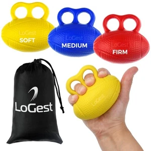 3 Pack Hand Strengthener Devices Ball Exercisers - 3 Level Set for Therapy, A... - Picture 1 of 8