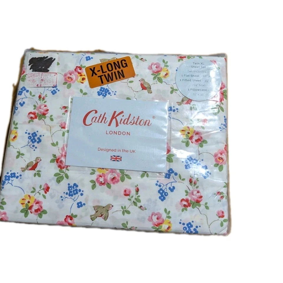 Cath Kidston London Twin-XL Sheet Set - Bird Floral - Image 1 of 3