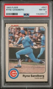 1983 Fleer Ryne Sandberg Rookie #507 PSA 8 - Bild 1 von 2