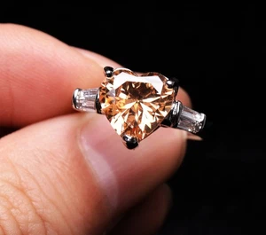 10.3*10.3mm Natural Yellow Citrine Quartz Crystal Gemstone Adjustable Ring AAAA - Picture 1 of 6