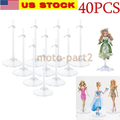 TSY TOOL 40 Pcs Doll Stand Holder Display for 11.5'' & 12 inch Doll Model Rack Support US