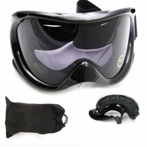 Schwarze Ski Schneebrille Snowboardbrille Skifahren Sport Erwachsene Mann Frau Linse Schnee - Bild 1 von 1