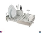 Joseph Joseph Expandable Stainless Steel Dish Drying Rack with Cutlery Holder