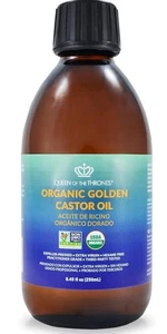 QUEEN OF THE THRONES Organic Golden Castor Oil - 16.9oz | 100% Pure & COLD - Picture 1 of 4