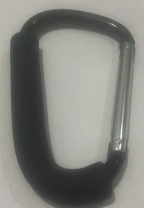 Moschettone 6 Pollici 6" Resistente Molla Cintura Clip Portachiavi Forma D Nero Imbottito - Foto 1 di 5