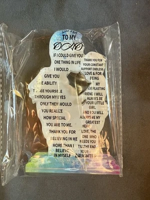 女儿礼物送给爸爸亚克力斑块带衷心信息 — 第 1/3 张图片