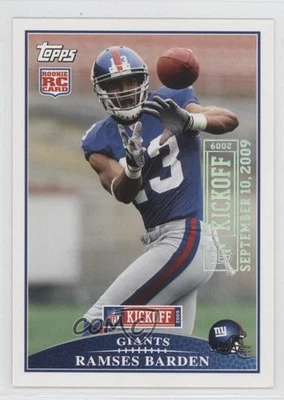 2009 Topps Kickoff Silver Holofoil /2009 Ramses Barden #159 Rookie RC - Image 1 of 2