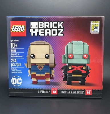 2017 SDCC Exclusive Lego Brick Headz SuperGirl & Martian Manhunter 41496 /1500 - Image 1 of 4