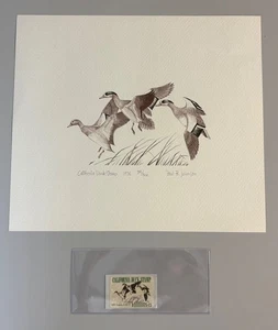 1976 California Duck Stamp & Print by Paul B. Johnson - Picture 1 of 5