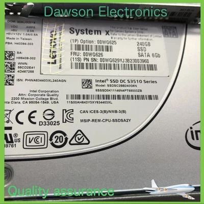 Lenovo System X 00WG625/00WG626/00WG629 240GB 2.5" SATA Internal SSD - Image 1 of 3