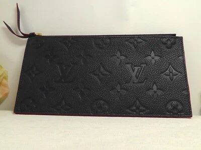 LOUIS VUITTON Azul Marino Felicie Monograma Empreinte Cuero Cremallera Bolsa Inserto Foto 1 de 4