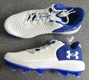 Under Armour Women's Glyde 2.0 MT TPU Softball Cleats White/Bright Blue Size 8.5 - Picture 1 of 1