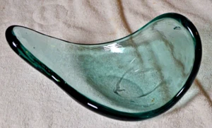 MCM 1950's VTG , Blenko Winslow Anderson Free Form Green Glass Bowl - Picture 1 of 7