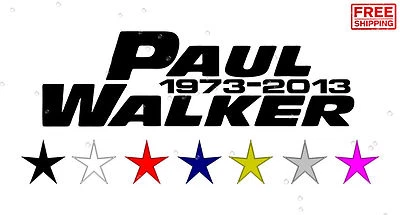 PAUL WALKER RIP STICKER DECAL JDM TUNER LOW DOMO FUNNY EURO CAR JDM DRIFT RACING - Image 1 of 3